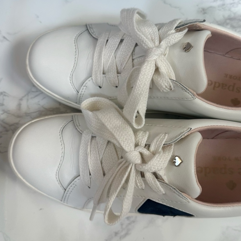 Kate Spade Fez White and Blue Sneakers - Picture 12 of 14